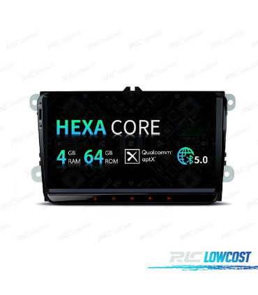 AUTO RADIO GPS ANDROID 12 VOLKSWAGEN VOLKSWAGEN VW SEAT SKODA 05-14