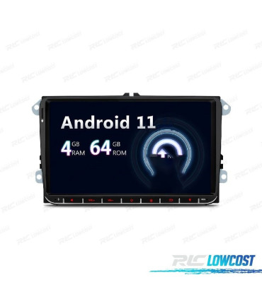 AUTO RADIO GPS 9" ANDROID 11 VOLKSWAGEN VW PARA SKODA SEAT
