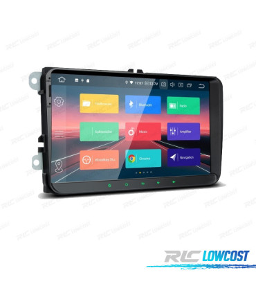 AUTO RADIO 2DIN GPS ANDROID 12 LCD TÁCTIL 9" VOLKSWAGEN VW PARA SEAT Y SKODA