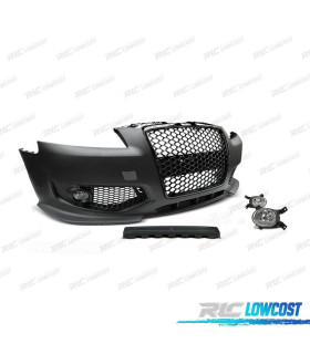 PÁRA-CHOQUES FRONTAL + FARÓIS NEVOEIRO AUDI A3 8P 04-08 PRETO LOOK RS3