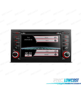 AUTO RADIO 2DIN 7" PARA AUDI A4 B6 B7 00-07 USB GPS TACTIL HD