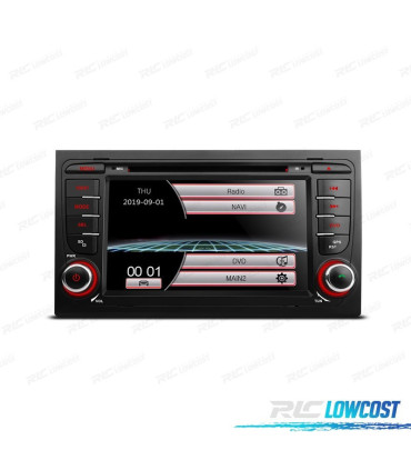 AUTO RADIO 2DIN 7" PARA AUDI A4 B6 B7 00-07 USB GPS TACTIL HD