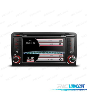 AUTO RADIO 2DIN 7" PARA AUDI A3 8P 03-12 USB GPS TACTIL HD