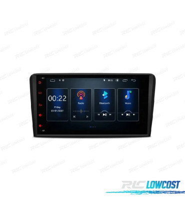 AUTO RÁDIO GPS ANDROID 12 PARA AUDI A3 S3 RS3 03-12