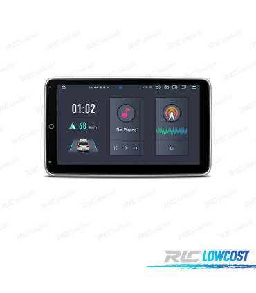 AUTO RADIO GPS 1DIN ANDROID 12 LCD TÁCTIL 10" CARPLAY USB DUAL ZONE