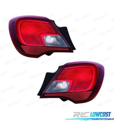 FAROLINS PARA OPEL CORSA E 3D 15-19 BRANCO VERMELHO