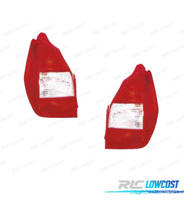 FAROLINS PARA CITROEN C2 03-08 VERMELHO BRANCO