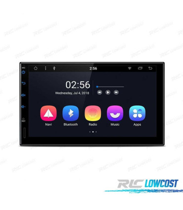 AUTO RÁDIO 7" ANDROID 8.1 OCTA-CORE 2DIN MULTIMEDIA ECRA CURVO