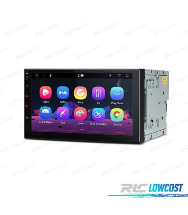 AUTO RÁDIO 7" ANDROID 8.1 OCTA-CORE 2DIN MULTIMEDIA ECRA CURVO