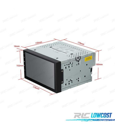 AUTO RÁDIO 7" ANDROID 8.1 OCTA-CORE 2DIN MULTIMEDIA ECRA CURVO
