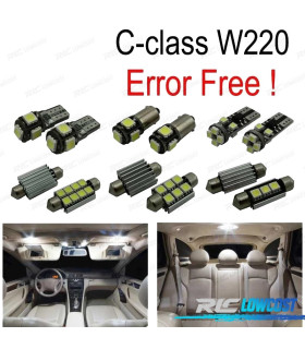 KIT COMPLETO DE 24 LÂMPADAS LED INTERIOR PARA MERCEDES CLASE S W220 1999-2005