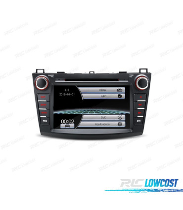 AUTO RADIO DVD GPS ECRA TÁCTIL 8" PARA MAZDA 3 CON CANBUS Y MANDOS DE VOLANTE
