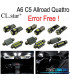 KIT COMPLETO DE 20 LâMPADAS LED INTERIOR PARA AUDI A6 C5 ALLROAD QUATTRO 2000 -2005