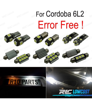 KIT COMPLETO 6 LAMPADAS LED PARA SEAT CORDOBA 6L 6L2 03-09