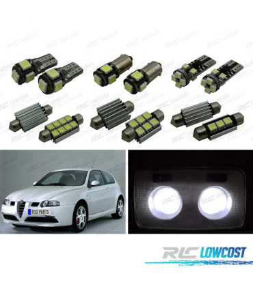 KIT COMPLETO 9 LAMPADAS LED INTERIOR PARA ALFA ROMEO 147 00-10