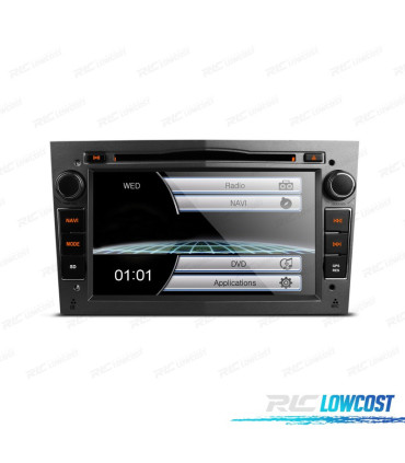 AUTO RADIO 2DIN 7" PARA OPEL COR CINZA ESCURO USB GPS TACTIL HD