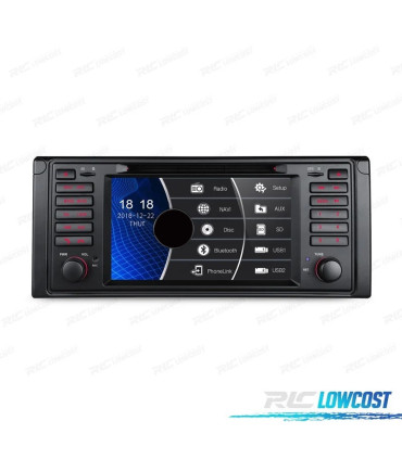 AUTO RADIO 2DIN 7" PARA BMW SERIE 5 E39 95-03 USB GPS TACTIL HD