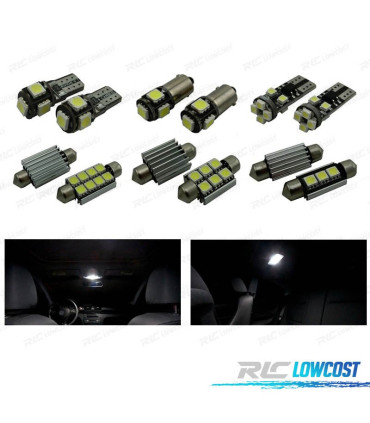KIT COMPLETO 8 LAMPADAS LED INTERIOR PARA BMW 1 SERIE F20 F21 HATCHBACK 114I 116I 118I 120D 125D 125I M135I XDRIVE 12-14