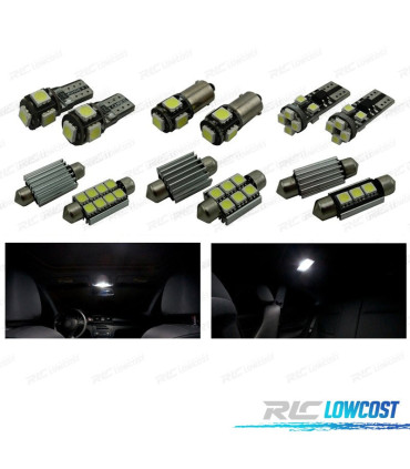 KIT COMPLETO 10 LAMPADAS LED INTERIOR PARA BMW 1 SERIE F20 F21 HATCHBACK 114I 116I 118I 120D 125D 125I M135I XDRIVE 12-14