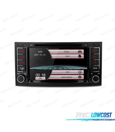 AUTO RADIO 2DIN 7" PARA VOLKSWAGEN VW TOUAREG T5 04-11 USB GPS TACTIL HD