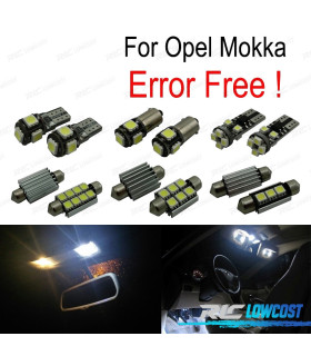 KIT COMPLETO 14 LAMPADAS LED INTERIOR PARA OPEL MOKKA 12-