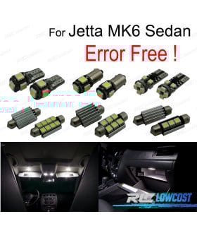 KIT COMPLETO 13 LAMPADAS LED INTERIOR PARA VOLKSWAGEN VW JETTA 6 MK6 MK VI SEDAN 11-18