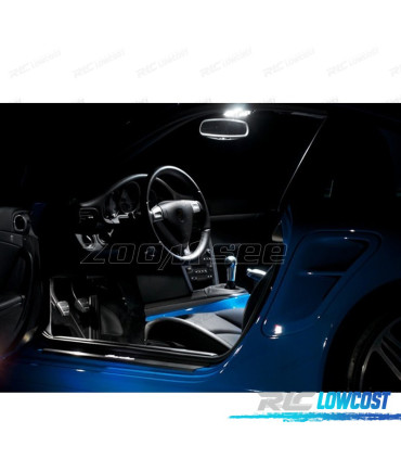 KIT COMPLETO 10 LAMPADAS LED INTERIOR PARA PORSCHE 911 SERIE 997 CARRERA 4S TURBO S 05-11