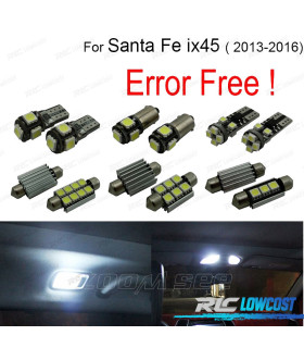 KIT COMPLETO 11 LAMPADAS LED INTERIOR PARA HYUNDAI SANTAFE SANTA FE IX45 13-16