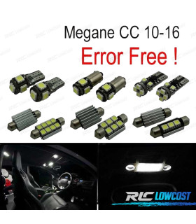 KIT COMPLETO 10 LAMPADAS LED INTERIOR PARA RENAULT MEGANE CC 10-16