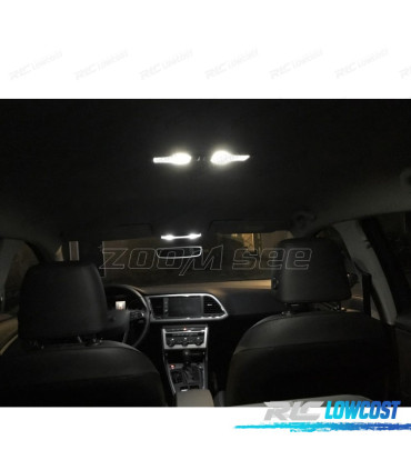 KIT COMPLETO LAMPADAS LED INTERIOR PARA SEAT LEON MK3 5F 5F1 5F5 5F8 13-18