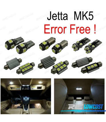KIT COMPLETO 12 LAMPADAS LED INTERIOR PARA VOLKSWAGEN VW JETTA 5 MK5 05-10