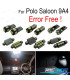 KIT COMPLETO DE 12 LAMPADAS LED INTERIOR PARA VOLKSWAGEN VW POLO MK4 SEDAN 9A4 03-10