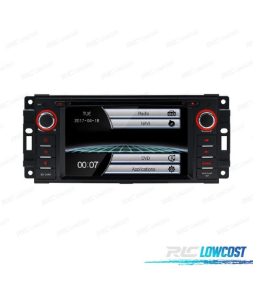 AUTO RADIO PARA JEEP WRANGLER 07-12 GRAND CHEROKEE 08-11 USB GPS TACTIL 6.2" HD