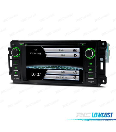 AUTO RADIO PARA JEEP WRANGLER 07-12 GRAND CHEROKEE 08-11 USB GPS TACTIL 6.2" HD