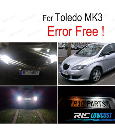 KIT COMPLETO 6 LAMPADAS LED INTERIOR PARA SEAT TOLEDO MK III MK 3 5P 5P2 05-09