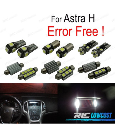 KIT COMPLETO 13 LAMPADAS LED INTERIOR PARA OPEL ASTRA H OPC GTC CARAVANA BERLINA ESTATE HATCHBACK 04-09