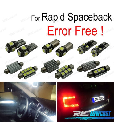 KIT COMPLETO DE 11 LAMPADAS LED INTERIOR PARA SKODA OCTAVIA SPACEBACK NH1 12-