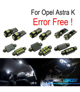 KIT COMPLETO 13 LAMPADAS LED INTERIOR PARA OPEL ASTRA K OPC GTC 15-