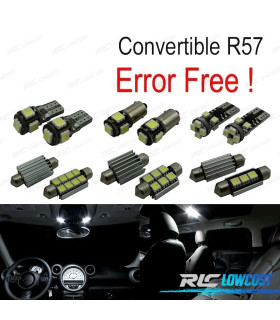 KIT COMPLETO 12 LAMPADAS LED INTERIOR PARA MINI COOPER CABRIO CONVERTIBLE R57 09-15