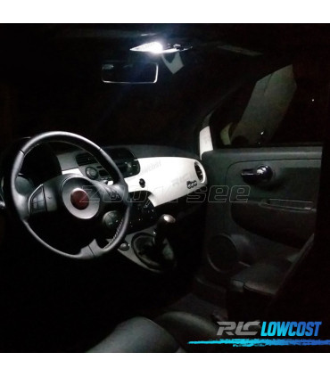 KIT COMPLETO 7 LAMPADAS LED INTERIOR PARA FIAT 500 07-17