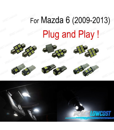 KIT COMPLETO 7 LAMPADAS LED INTERIOR PARA MAZDA 6 09-13