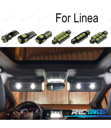 KIT COMPLETO 11 LAMPADAS LED INTERIOR PARA FIAT LINEA 07-14
