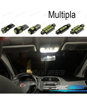 KIT COMPLETO 7 LAMPADAS LED INTERIOR PARA FIAT MULTIPLA 99-10