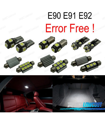 KIT COMPLETO 10 LAMPADAS LED INTERIOR PARA BMW SERIE 3 E90 E91 E92 06-11