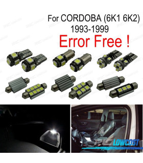 KIT COMPLETO 7 LAMPADAS LED INTERIOR PARA SEAT CORDOBA 6 K 1 6K2 93-99