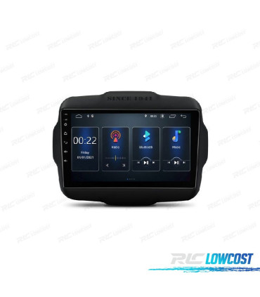 AUTO RÁDIO GPS ANDROID 12 PARA JEEP RENEGADE 15-20