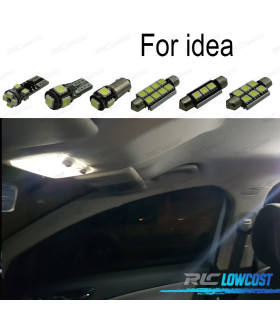 KIT COMPLETO 9 LAMPADAS LED INTERIOR PARA FIAT IDEA 03-12