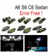 KIT COMPLETO DE 11 LAMPADAS LED INTERIOR PARA AUDI A6 S6 RS6 C6 SEDAN 05-11