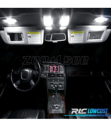 KIT COMPLETO DE 11 LAMPADAS LED INTERIOR PARA AUDI A6 S6 RS6 C6 SEDAN 05-11