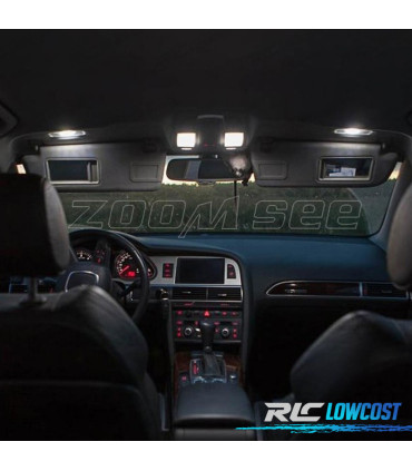 KIT COMPLETO DE 11 LAMPADAS LED INTERIOR PARA AUDI A6 S6 RS6 C6 SEDAN 05-11